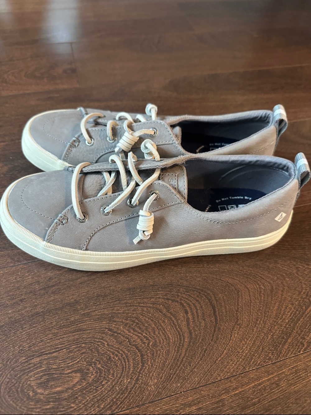 Sperry Light Gray Canvas Boat Shoes